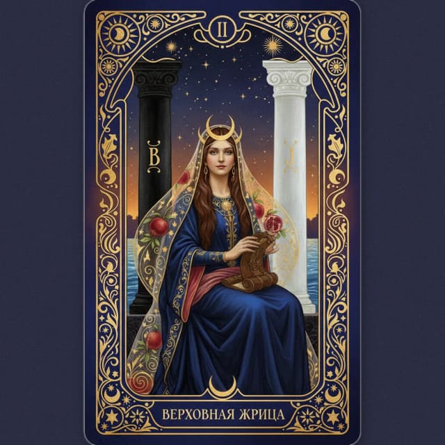 Карта таро Верховная Жрица — значение в прямом и перевёрнутом положении