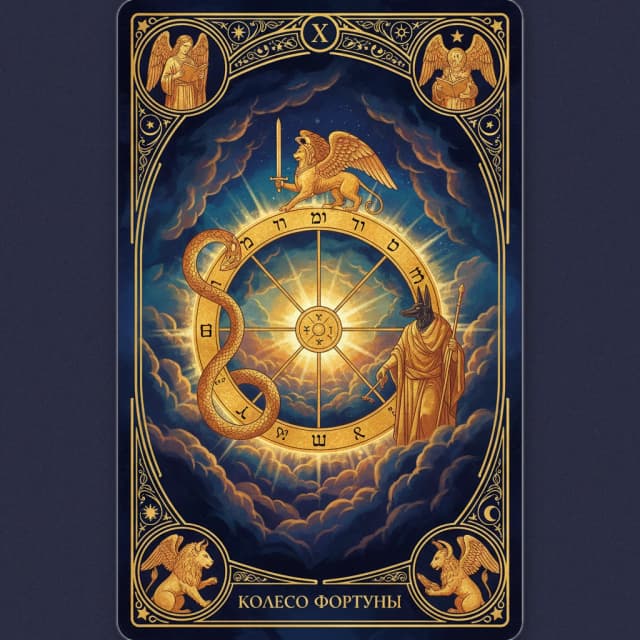 Карта таро Колесо Фортуны — значение в прямом и перевёрнутом положении