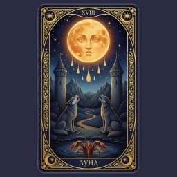 Карта таро Луна — связь со знаком Рыбы