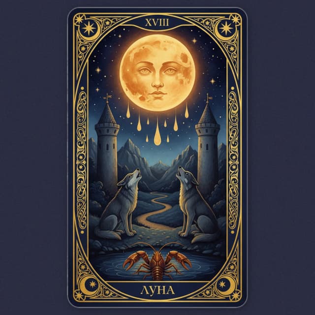 Карта таро Луна — значение в прямом и перевёрнутом положении