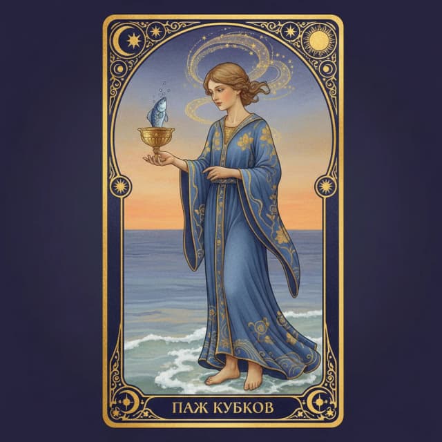 Карта таро Паж Кубки — значение в прямом и перевёрнутом положении