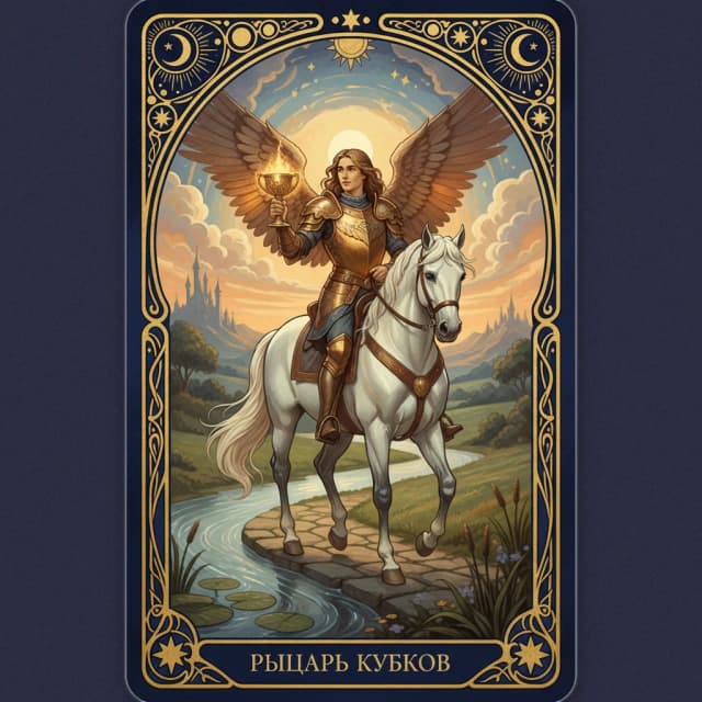 Карта таро Рыцарь Кубки — значение в прямом и перевёрнутом положении