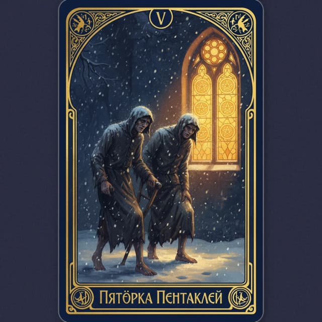 Карта таро Пятёрка Пентакли — значение в прямом и перевёрнутом положении