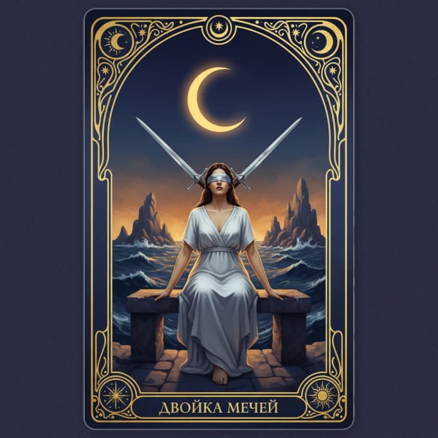 Карта таро Двойка Мечи — значение в прямом и перевёрнутом положении